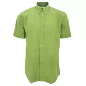 Image of Kustom Kit Mens Workforce Short Sleeve Shirt / Mens Workwear Shirt (XL) (Lime)