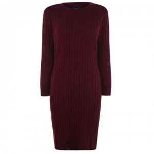 Image of Gant Gant Cable Dress - 605 Port Red