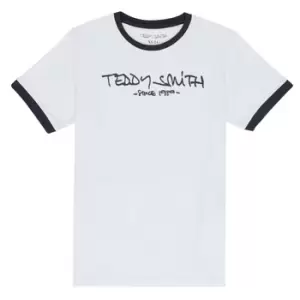 Image of Teddy Smith TICLASS 3 boys's Childrens T shirt in White - Sizes 8 years,10 years,12 years,14 years,16 years