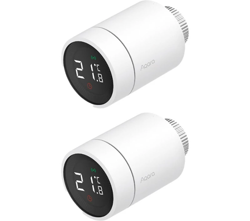Image of AQARA E1 Wireless Smart Radiator Thermostat - Twin Pack, White 5055167736304