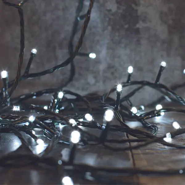 Image of Festive 15.9m Indoor & Outdoor Multifunction Christmas Fairy Lights 200 White LEDs