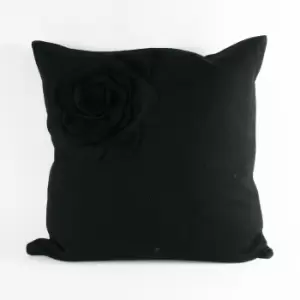 Image of Riva Home Lotus Cushion Cover (45x45cm) (Black)