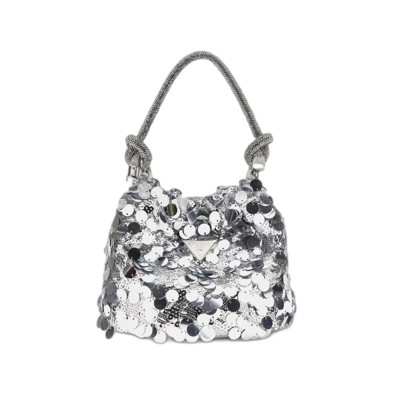 Image of Guess Womens Handbag Guess Holiday Shine Argente Female TU