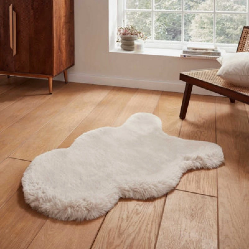 Image of SO'HOME Teddy Soft Faux Single Sheepskin Rug 60x180cm beige 060X180CM