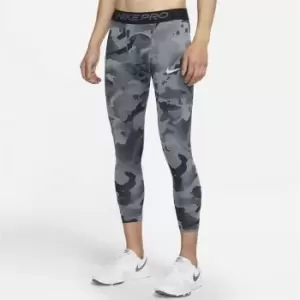 Image of Nike Crop Camo Tights Mens - Grey