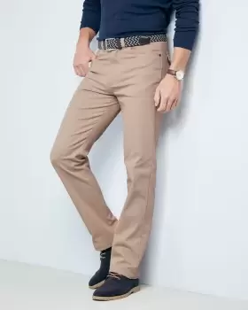 Image of Cotton Traders Mens Soft Touch Stretch Jeans in Beige