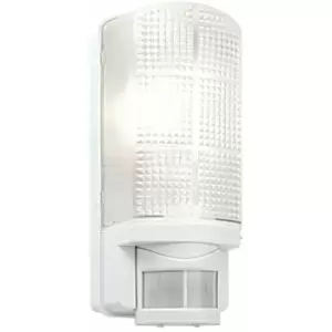Image of Loops - white IP44 Outdoor Wall Bulkhead Light & 10m pir Motion Sensor 60W E27 Edison