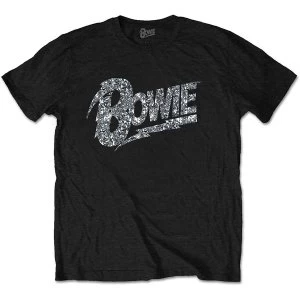 Image of David Bowie - Flash Logo Mens Small T-Shirt - Black