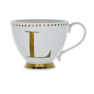 Image of Footed Initial Mug - L