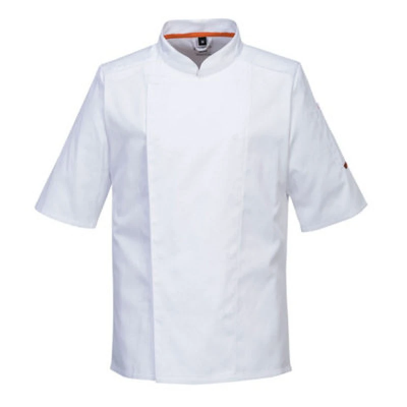 Image of Portwest MeshAir Pro Short Sleeve Chefs Jacket C738WHRL Colour: White