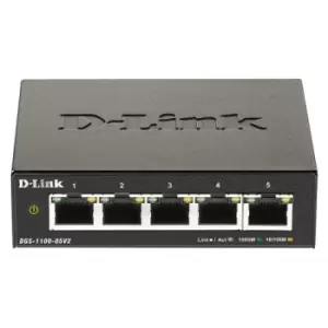 Image of D-Link DGS-1100-05V2 network switch Managed Gigabit Ethernet (10/100/1000) Black