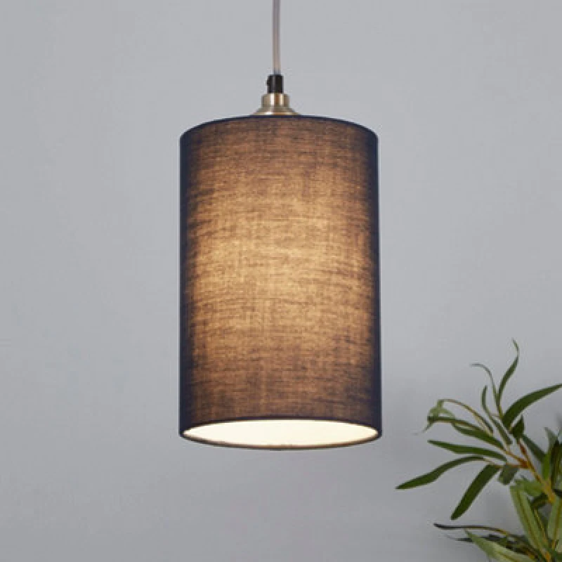 Image of Lighting Collection Cylinder Shade Navy unisex 16cm