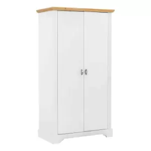 Image of Seconique Toledo 2 Door Wardrobe - White/Oak Effect