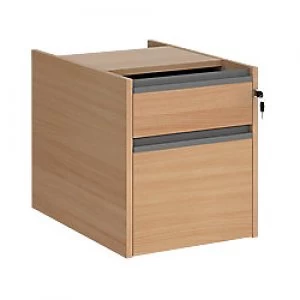 Image of Dams International Fixed Pedestal with 2 Lockable Drawers MFC Contract 25 416 x 590 x 474mm Beech