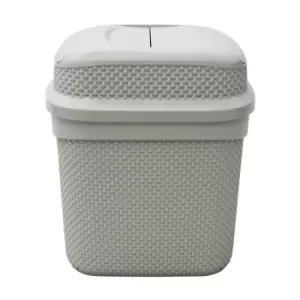 Image of JVL 11 Litre Droplette Push Top Bin - Ice Grey