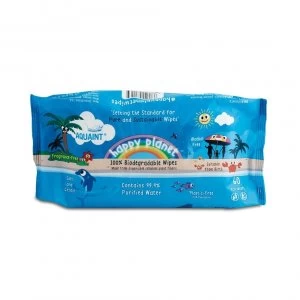 Image of Aquaint Happy Planet 100% Biodegradable Plant & Water Wipes