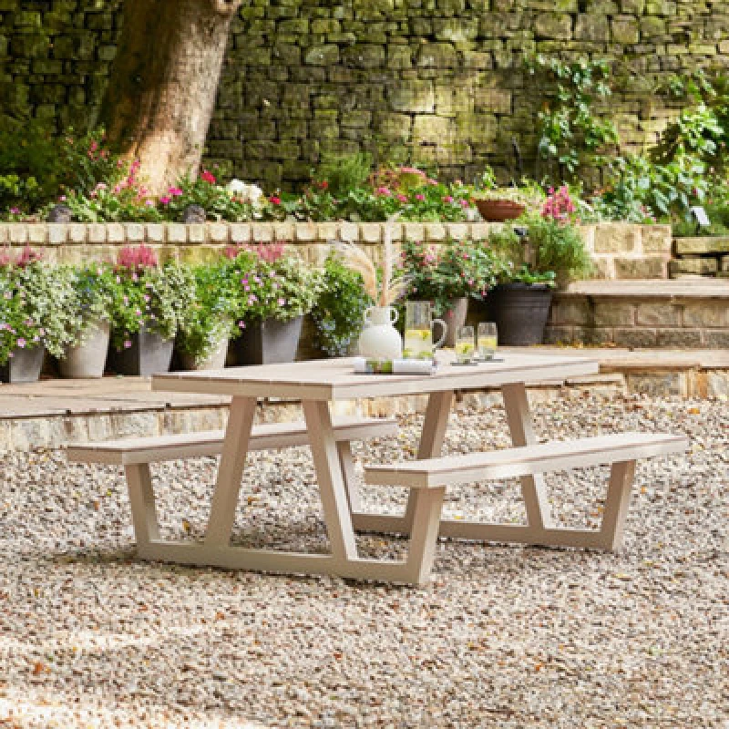 Image of Pacific Aruba Outdoor Bench Set, Cream 18-M-016