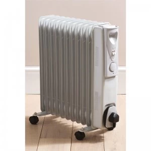 Image of Daewoo 2500W 11 Fin Oil Filled Radiator