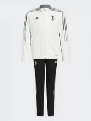 Image of Boys, adidas Juventus Tiro Tracksuit, White, Size 11-12 Years
