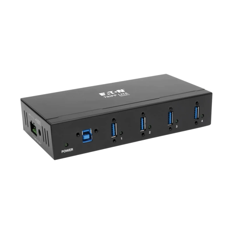 Image of Eaton Tripp Lite U360-004-IND 4-Port Industrial-Grade USB 3.x (5Gbps) Hub - 20 kV ESD Immunity, Metal Housing, Mountable U360-004-IND