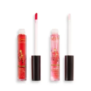 Image of The Simpsons Makeup Revolution Living Dead Lip Kit "Devil Flanders"