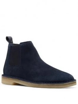Image of Clarks Originals Desert Chelsea Boots - Navy