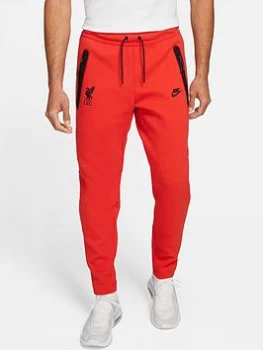 Image of Nike LFC Mens NSW Tech Fleece Pullover Pants - Red/Black, Red Size M Men