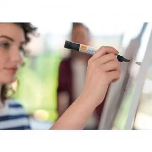 Image of Nobo Liquid Ink Whiteboard Pens Chisel Tip 4 Pack Assorted