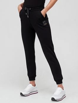 Image of Armani Exchange Satin Tie Jogging Pants Black Size L Women