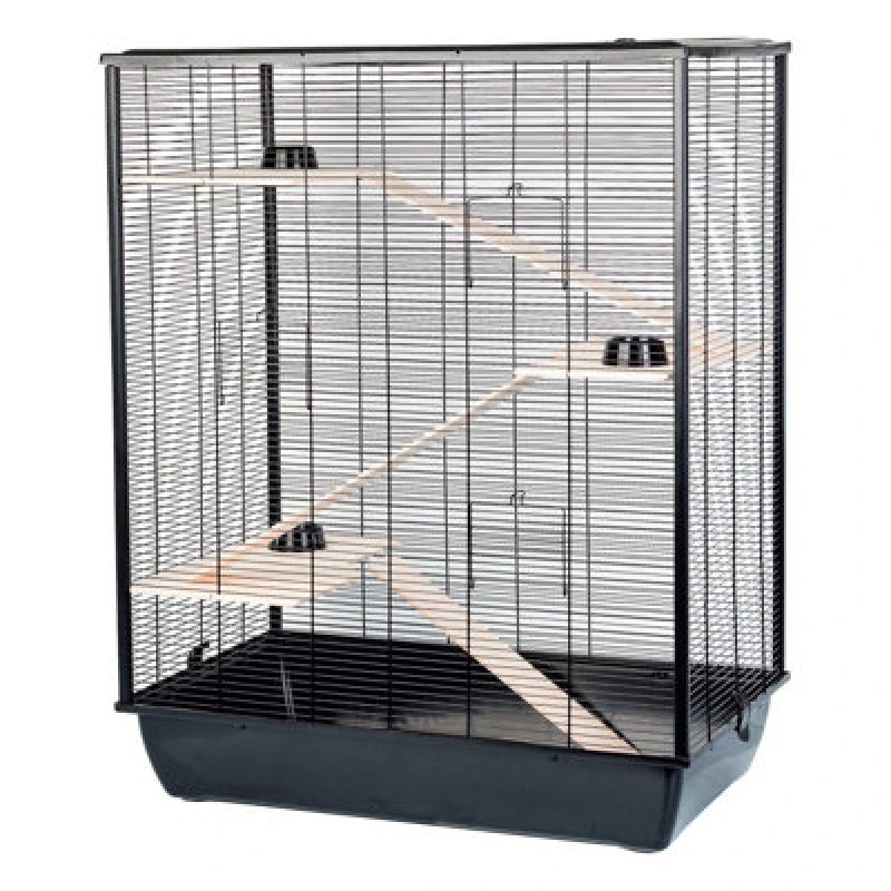Image of Little Friends The Belfry Rat Hamster Small Animal Cage - 78 X 48 X 97 - Black