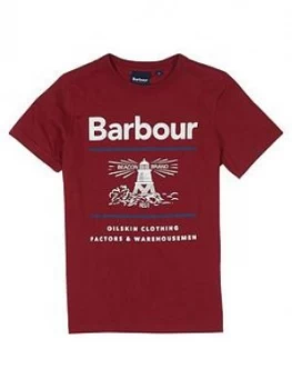 Image of Barbour Short Sleeve Reed Logo T-Shirt - Red