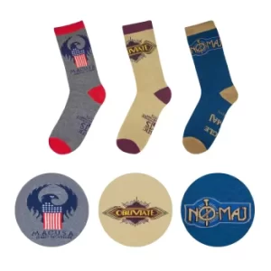 Image of Fantastic Beasts Cinereplica Socks MACUSA Set of 3