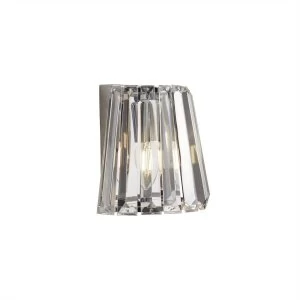 Image of 1 Light Wall Light Chrome with Glass, E14