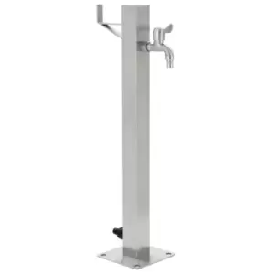 Image of Vidaxl Garden Water Column Stainless Steel Square 65 cm