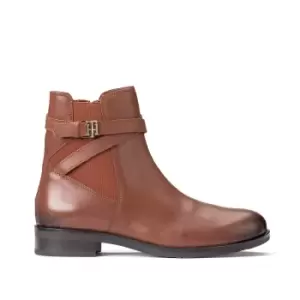Image of TH Leather Elasticated Ankle Boots with Flat Heel