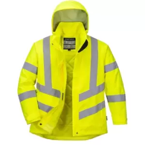 Image of Oxford Weave 300D Class 3 Womens Hi Vis Winter Jacket Yellow M