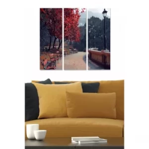 Image of MDF1072829 Multicolor Decorative MDF Painting (3 Pieces)