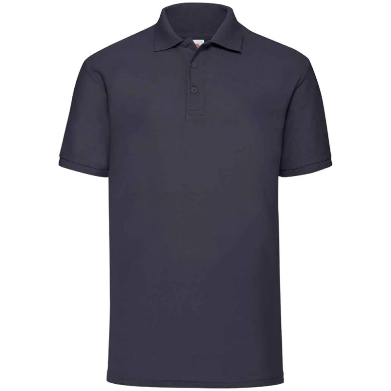 Image of Fruit Of The Loom Fruit of the Loom Men 65 35 Polo Shirt in Mid Navy Size: Small Mid Navy S Male 5063470628520