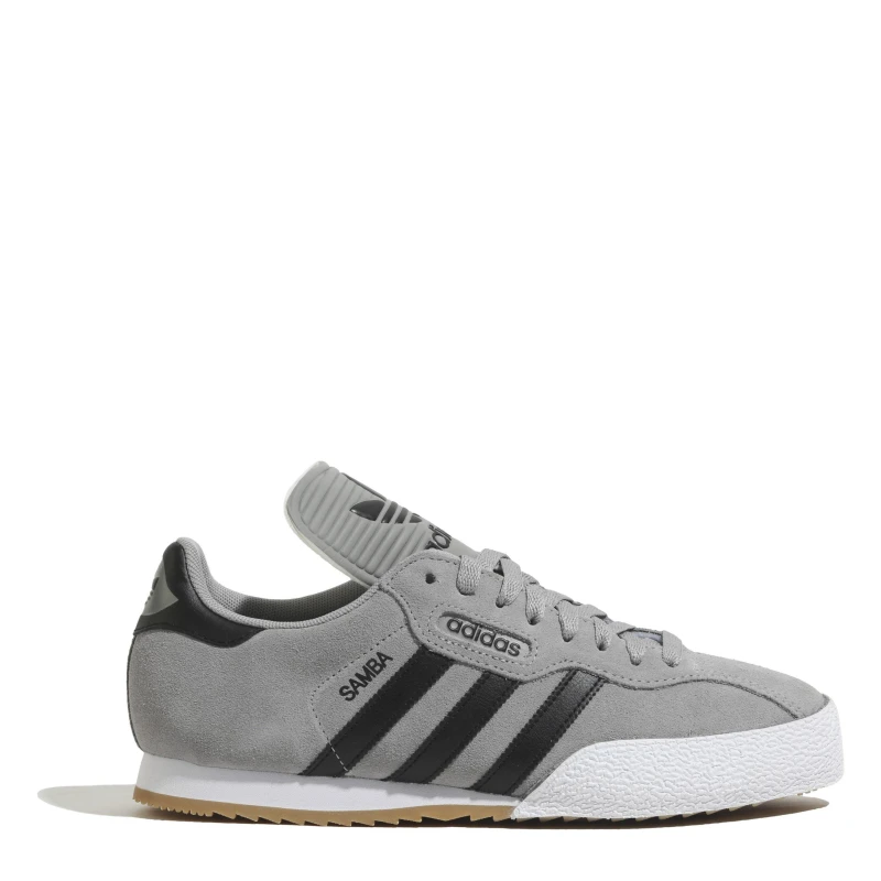 Image of adidas Originals Samba Suede Trainers Mens Grey/Black male 6 (39.3)