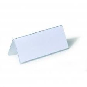 Image of Durable Acrylic L-shaped TABLE PLACE NAME HOLDER 61x210mm Transparent
