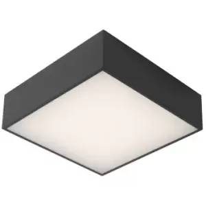 Image of Lucide ROXANE - Flush Ceiling Light Bathroom - LED - 1x12W 2700K - IP54 - Anthracite