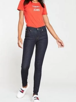 Image of Tommy Jeans Mid Rise Nora Skinny Jean - Indigo, Denim, Size 30, Women