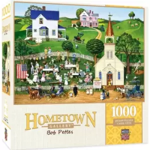Image of Masterpieces Puzzle Hometown Gallery Strawberry Sunday Puzzle 1000 piece jigsaw puzzle