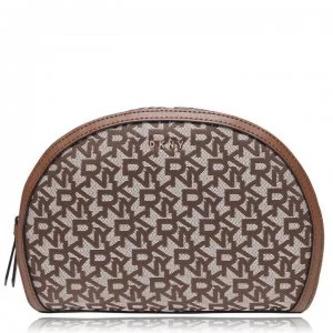 Image of DKNY Jacquard Logo Wash Bag - Chino Vic CVU