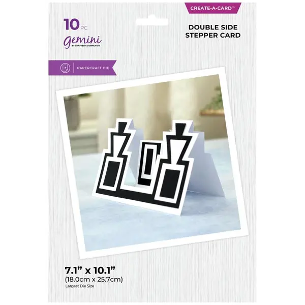 Image of Gemini Dimensionals Shaped Card Die Set Double Side Stepper Card Set of 10