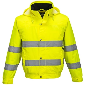 Image of S161YERM - sz M Hi-Vis Lite Bomber Jacket - Yellow - Portwest
