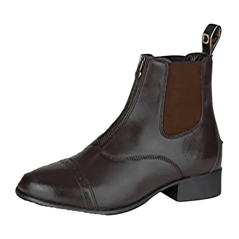 Image of Dublin Foundation II Leather Zip Jodhpur Boots in Brown Size: 3 Brown Unisex 3