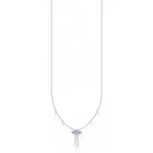 Image of Charming Sterling Silver Enamel UFO With Stars Necklace KE2197-041-21-L45V