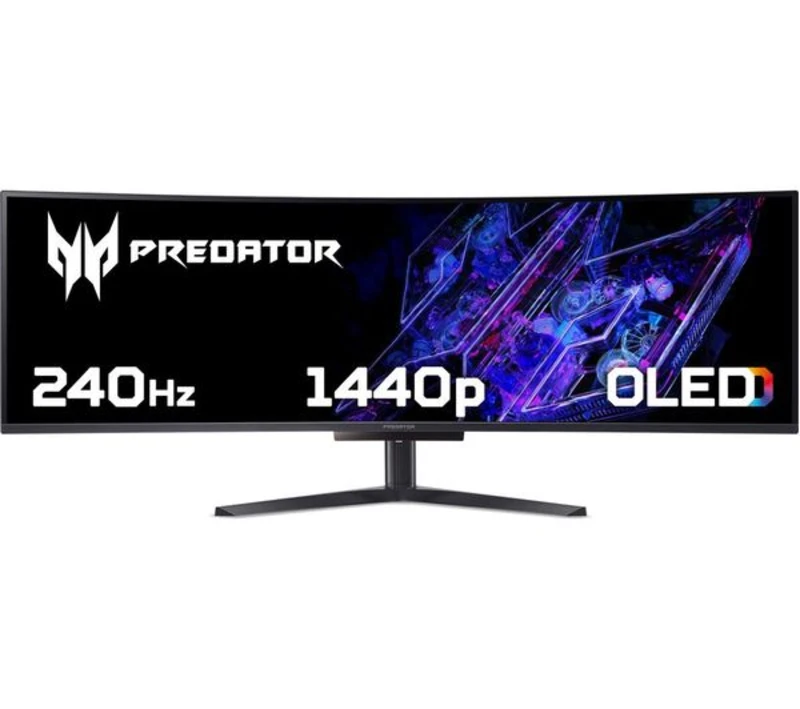 Image of Acer Predator X49Xbmipphuzx Dual Quad HD 49" Curved OLED Gaming Monitor - Black 4711121822544