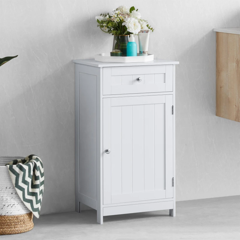 Image of Lassic Priano 1 Door 1 Drawer Freestanding Cabinet White unisex One Size